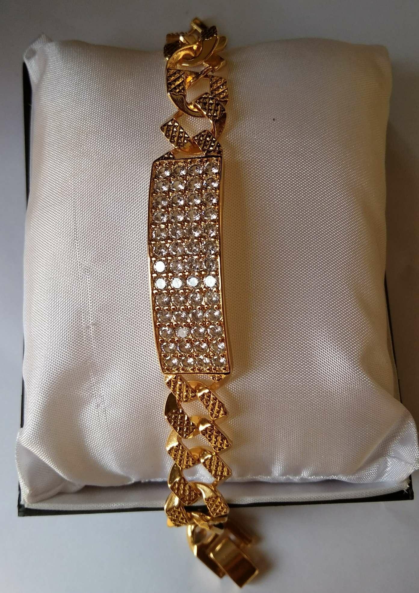 Gelang Xuping Perhiasan Wanita Cantik motif tengah lapis emas-Xuping Gold