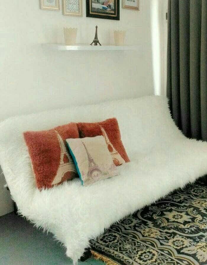 Karpet/Keset/Kain Bulu Korea/Shabby/Shabbychic size 100x130cm - RNw1NQ