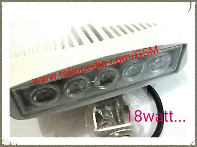 Lampu sorot LED bar 18watt tembak offroad motor mobil