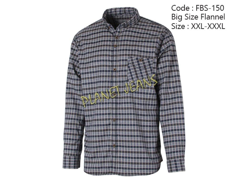 Kemeja Flanel Jumbo Pria - Baju Flannel Big Size - Ukuran Besar Cowok XXL & XXXL - fbs150 di lapak Planet Jeans planetjeans