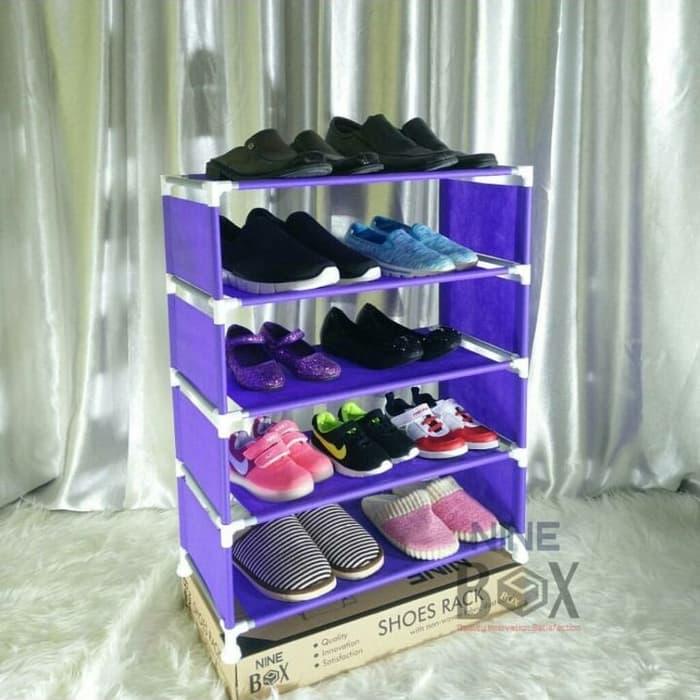 Rak Portable NINE BOX Serbaguna type w5/rak sepatu 5 SUSUN @ rak sepatu gantung