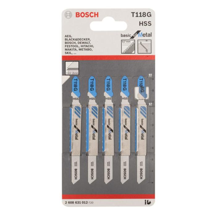 Mata Jigsaw Gergaji Besi BOSCH T 118 G Basic For Metal - 1 Pak