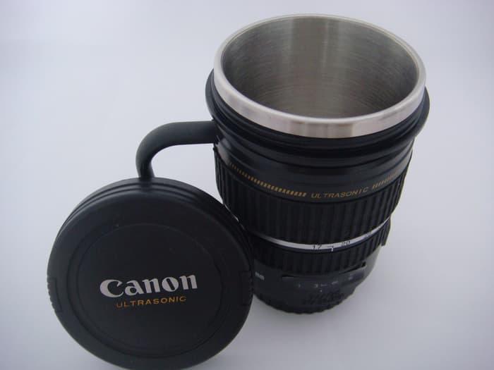 SALE - Gelas Mug Replika Lensa Kamera Canon EF 17-55mm tutup biasa gagang Import