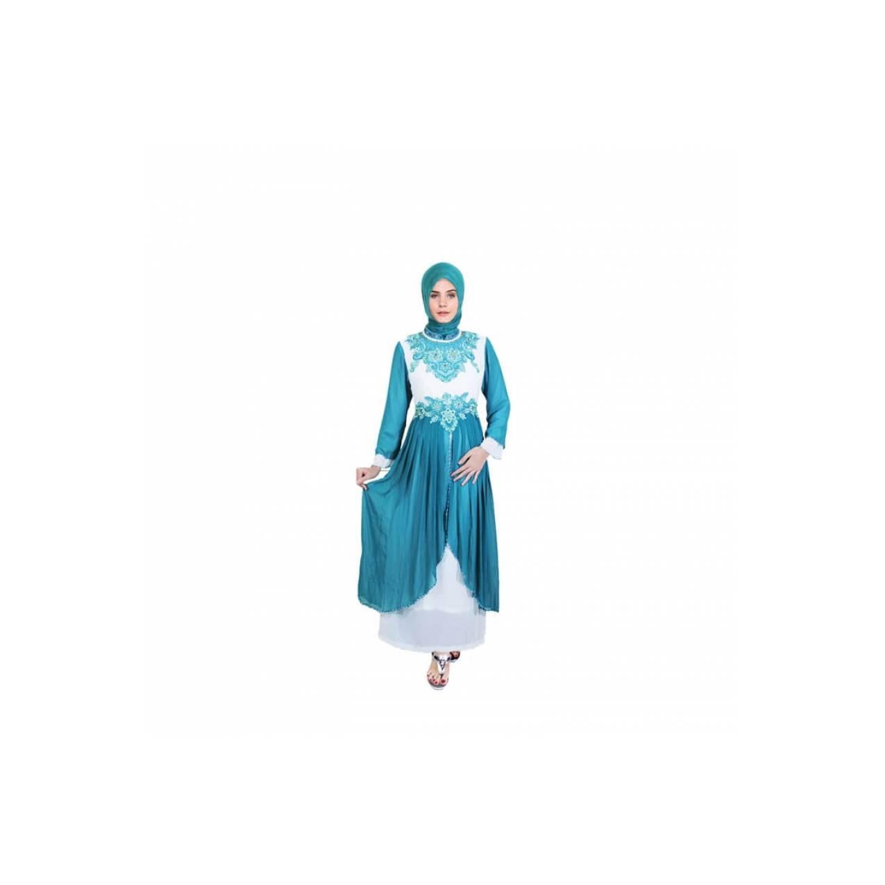 Gamis Brokat Dress Vamosh Sifon Cantik Java7 IRF 561