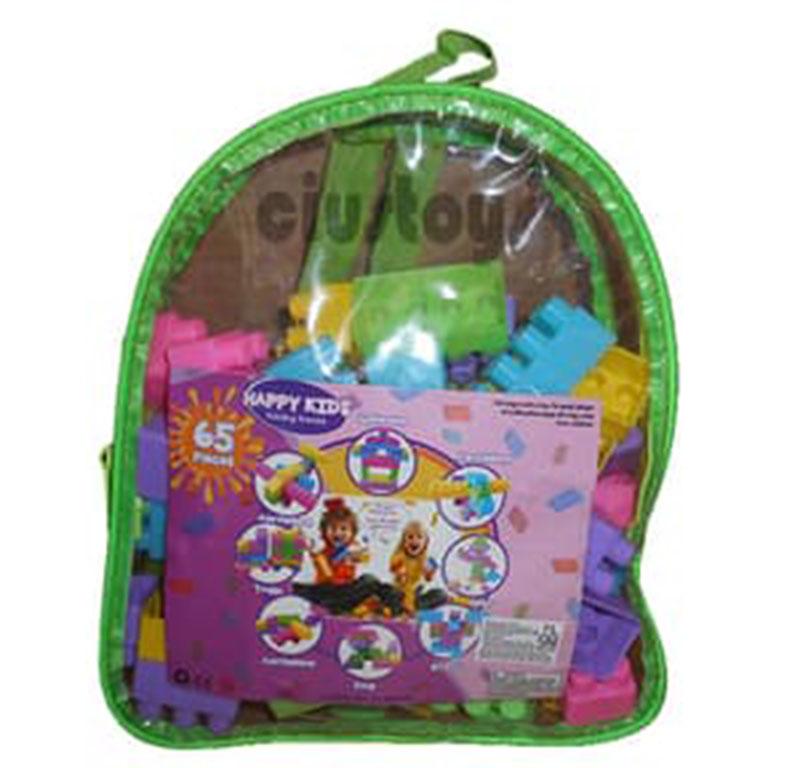Mainan Edukasi Anak - Happy Kids Block Lego Building Blok Isi 65Pc Tas