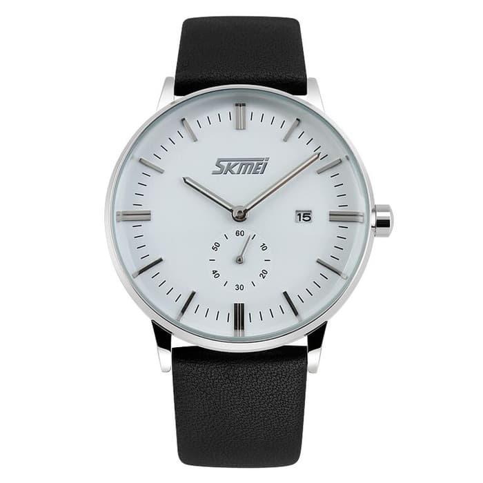 Jam Tangan Pria Wanita ORIGINAL SKMEI Casio casual Kulit Anti Air - Putih / Fashion Pria / Jam tangan Pria Keren / Jam Tangan Original / Jam Tangan Pria Terlaris / Jam Tangan Pria Terbaik