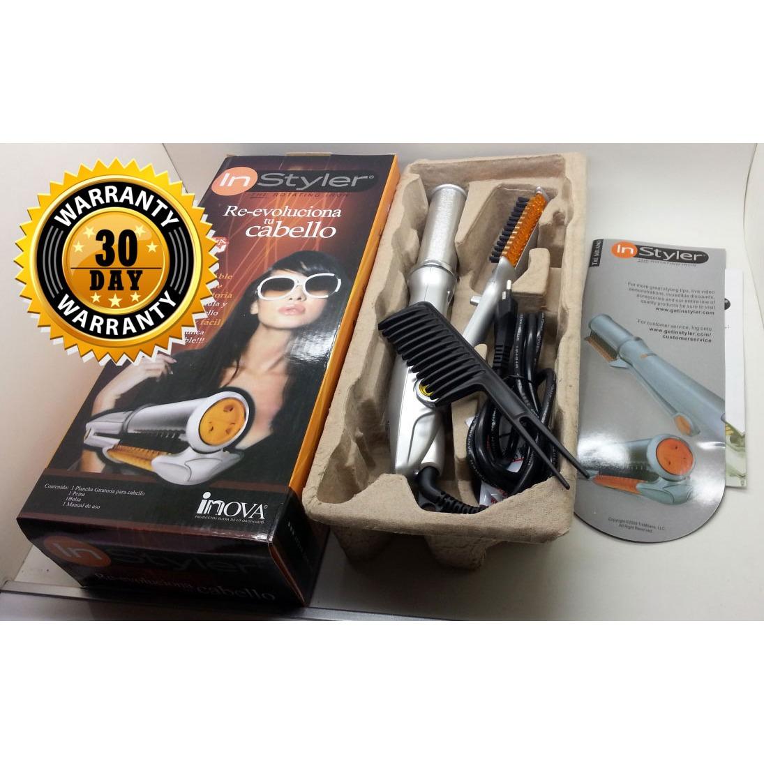 Bos Online Catok Instyler 2 in 1 Pelurus dan Pengeriting Rambut + Sisir Ion