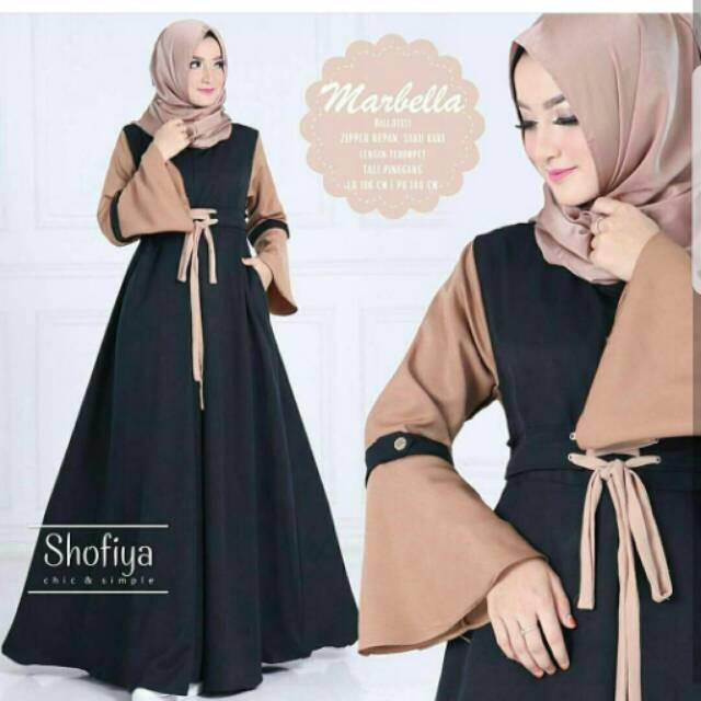 MARBELLA / tanah abang / murah wanita / baju murah atasan tunik blouse kebaya kekinian baju muslim (Pink)