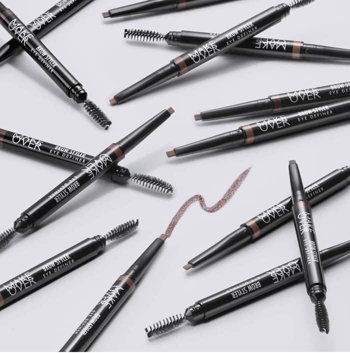 NEW PRODUK Make Over Brow Styler Eye Definer - MakeOver Eyebrow Pencil + Brush