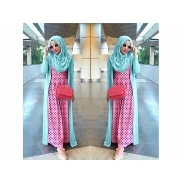 Hanya Hari Ini DISKON Suplier Baju Muslim Wanita Long Cardigan BM10514 Cepat Beli