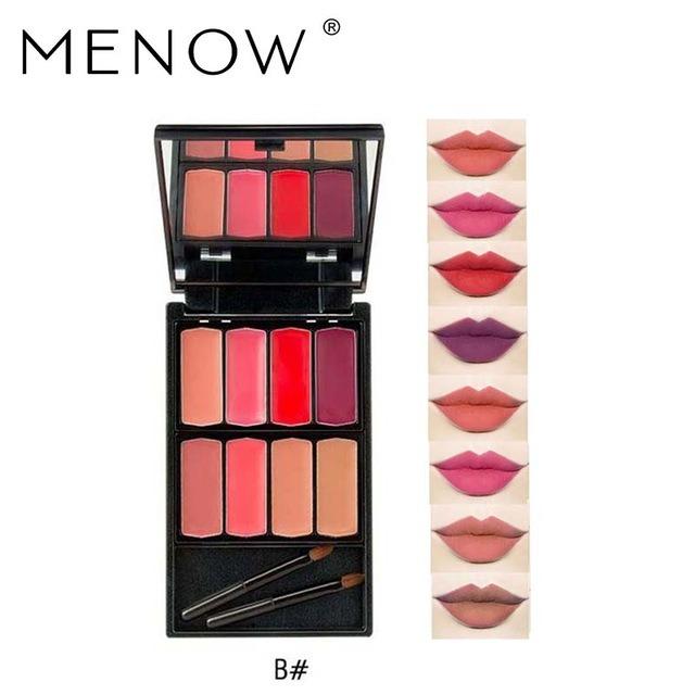 Menow 8 Warna Lip Gloss Makeup Tahan Lama - Lipstick Cosmetic Makeup Palette - L501-B