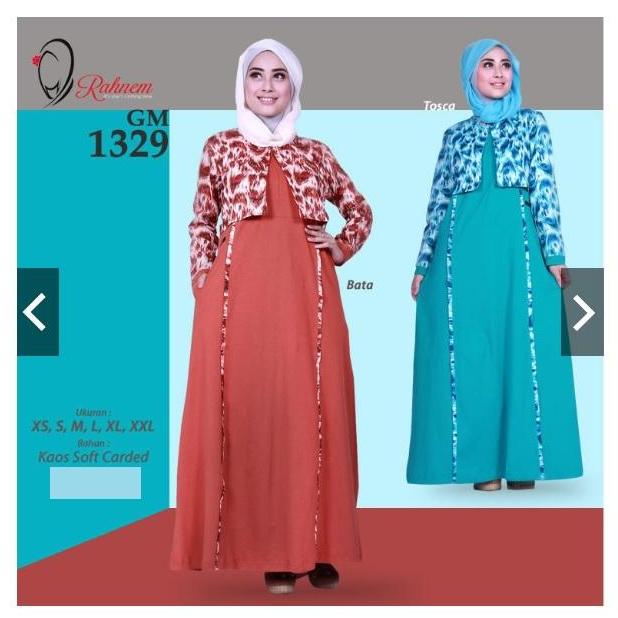 GAMIS RAHNEM / GM - 1329 / BAJU WANITA / DRESS MUSLIM MURAH