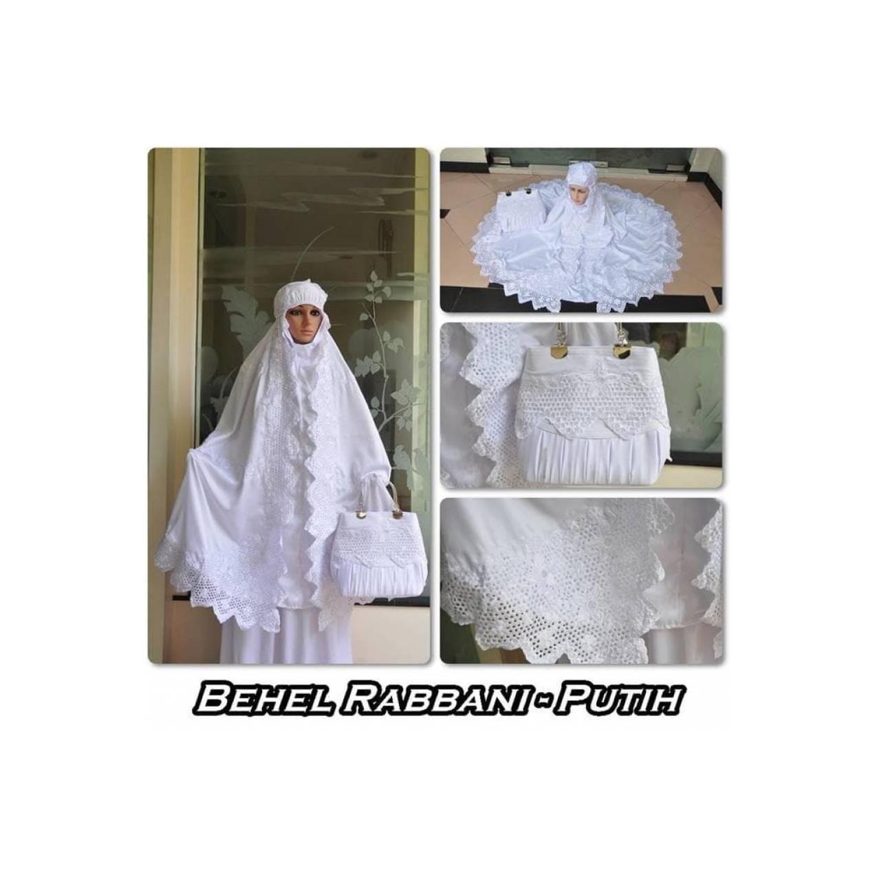 Mukena Dewasa Tas Behel Rabbani Putih Senada Fashionmuslim/Muslimahfas