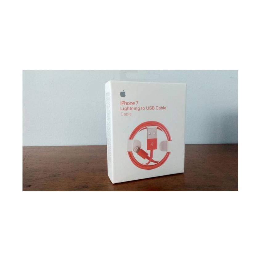 Kabel Data iPhone 7 Original Full Red Edition