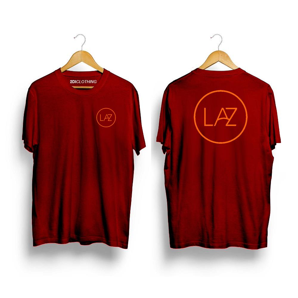 Kaos distro lazada -premium quality- maroon