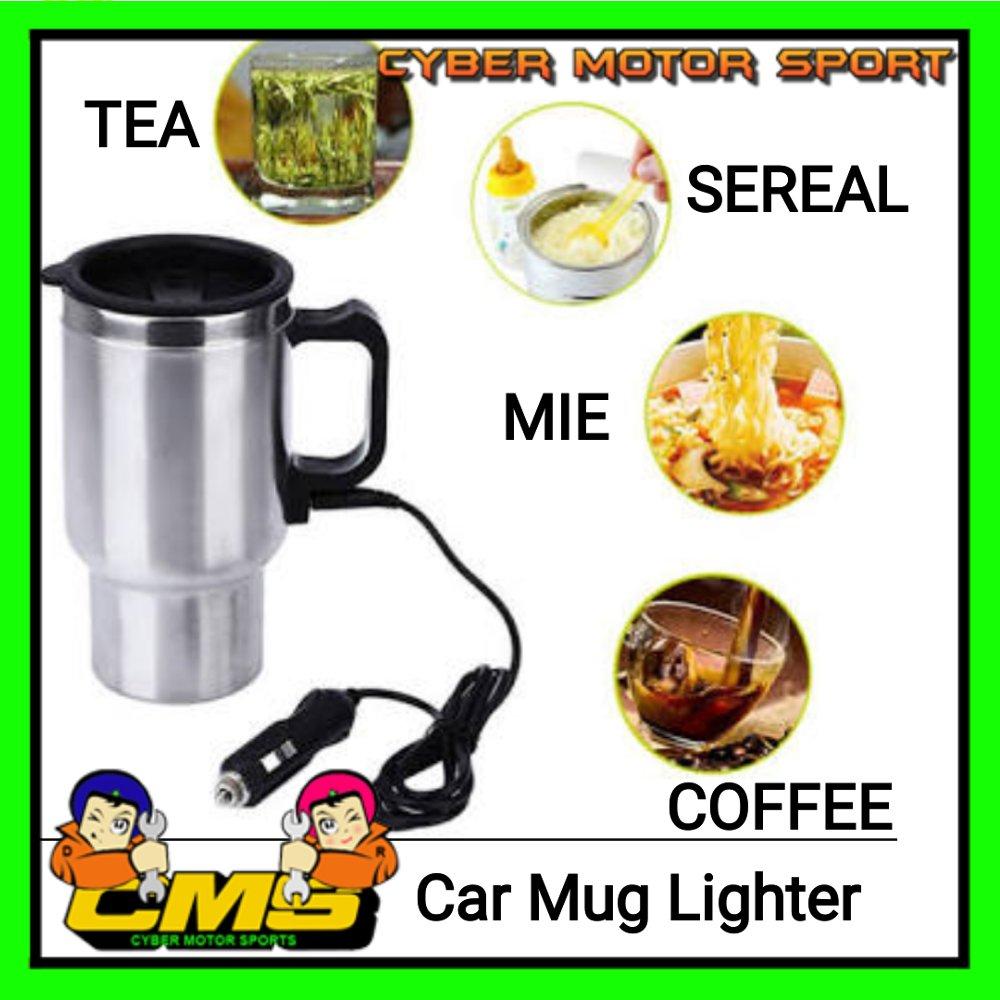 kena macet??? Bikin kopi. bikin mie. buat susu. bikin teh. Mug pemanas Air untuk semua mobil. colokan lighter pematik rokok. Car mug heated universal