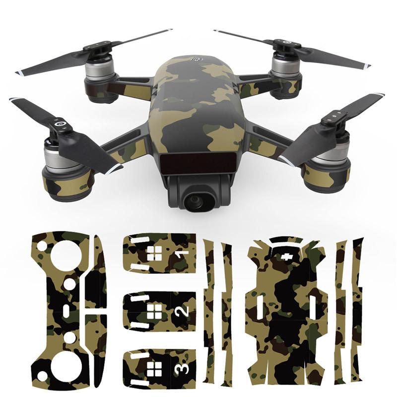 Lb Kamuflase Kamera Dekal untuk Drone untuk DJI Spark Kulit UAV PVC Stiker Serat Karbon untuk DJI Spark Aksesoris