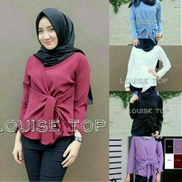 hokyfashion BLOUSE LOUISE TOP MARUN FIT L hokyfashion BLOUSE LOUISE TOP MARUN FIT L