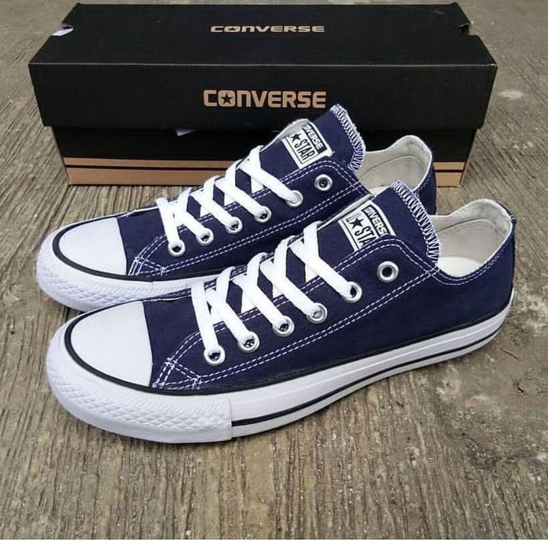 Sepatu casual converse all star navy canvas-sepatu sekolah-sepatu sneakers