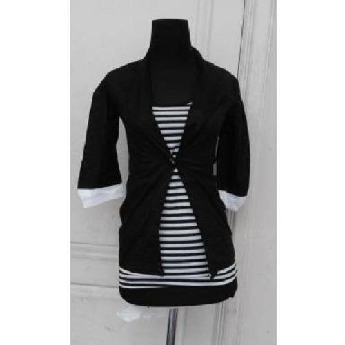 PROMO BAJU - SUPLIER GROSIR 11359 BLAZER BAJU ATASAN WANITA DEWASA LENGAN 3/4 WARNA BLACK MURAH GROSIR KEKINIAN BAHAN SPANDEK