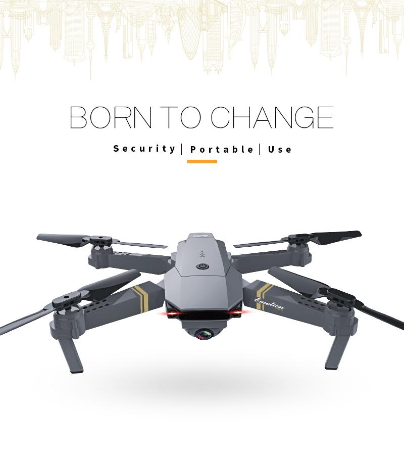Lb E58 Wifi Sudut Lebar Kamera HD Tinggi Tahan Mode Lipat Bersenjata Dinamo RC RTF Drone Model: JY019