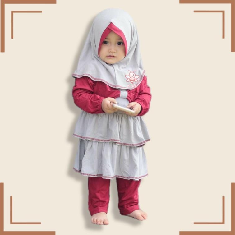 eLBi - Baju Muslim Anak Perempuan / Baju Muslim Balita Perempuan / Gamis Anak Perempuan / Winnie Series