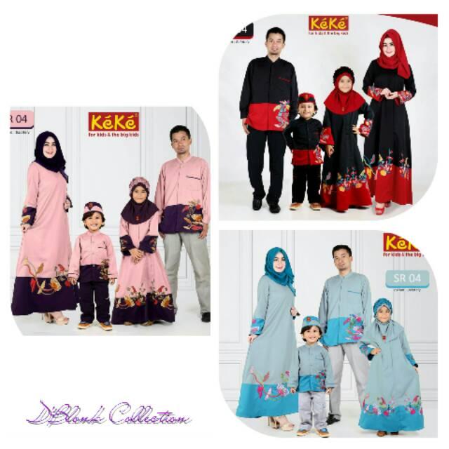 Sarimbit SR 04 KeKe - Couple Busana Muslim Keluarga (Gamis Dewasa XS - XL)