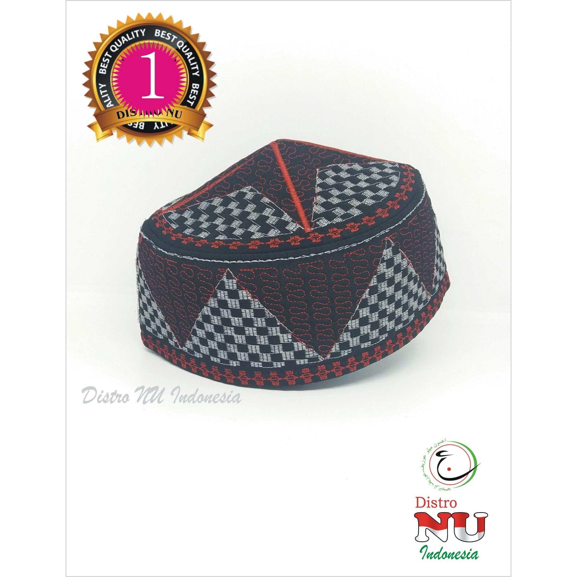 PECI MODIS BORDIR A1 BORDIR MERAH / songkok Nasional / pesantren / gamis / sarung / sorban /perlengkapan ibadah sholat / Syekermania / Sajadah Kopyah /Peci Haji / solawat sholawat / sandal / sepatu / seragam sekolah / kaos distro wong nu / distro nu