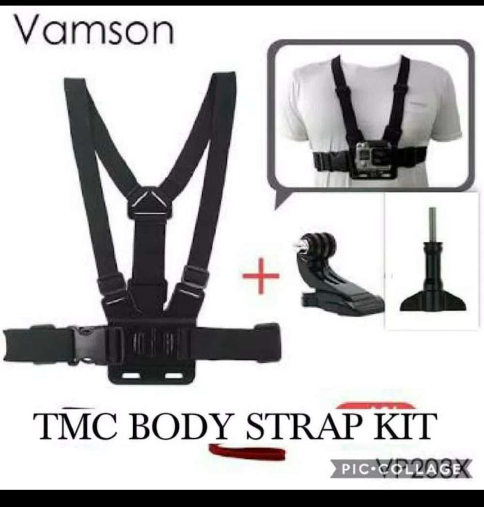 Tmc Body chest harness belt strap with j-hook mount for gopro bpro xiaomi sbox kogan eken action camera