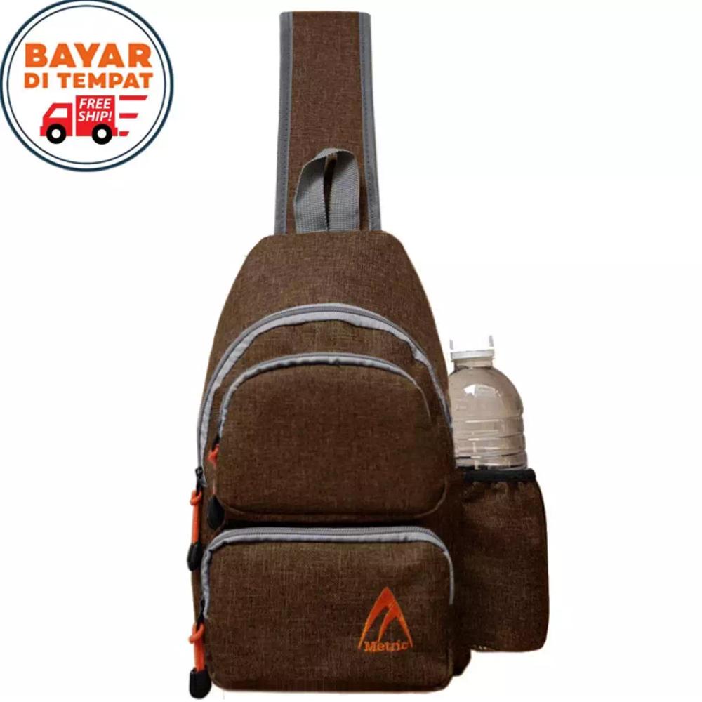 Free Shipping - Metric 0881 Tas Pria Tas Selempang Pria Tas Sling Bag Tas Waistbag Tas Ransel Tali Satu Tas Gadget Tas HP Tas Smartphone Tas Olah Raga Tas Futsal Tas Outdoor Tas Korea Tas Selempang Korea Original