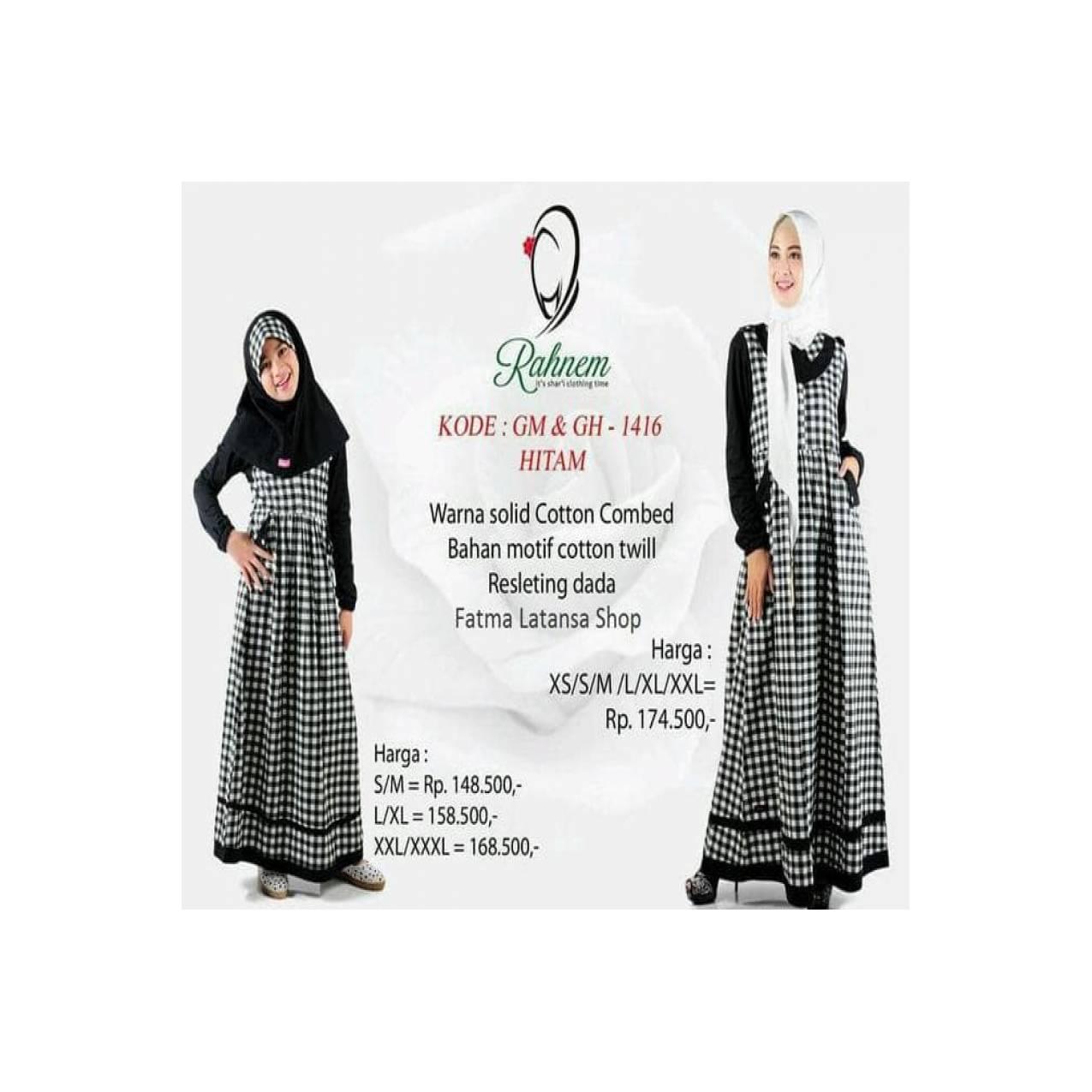 Rahnem Gm Gh 1416 / Gamis Ibu Dan Anak /Sarimbit / Gamis Couple/Blouse