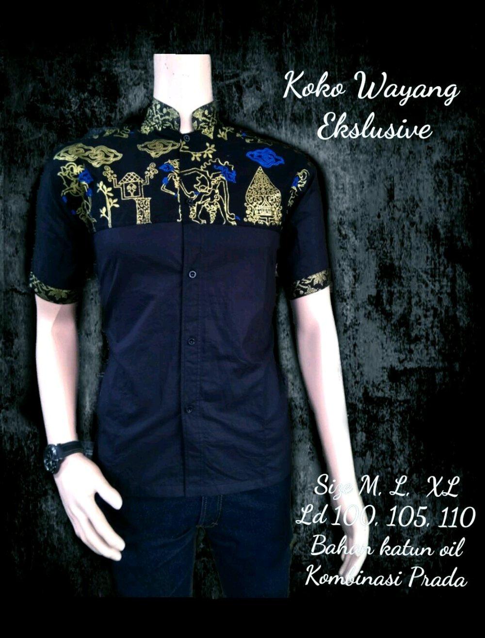 baju pria koko wayang eksclusive di lapak BATIK MURAH JAYA aisyah_isa546