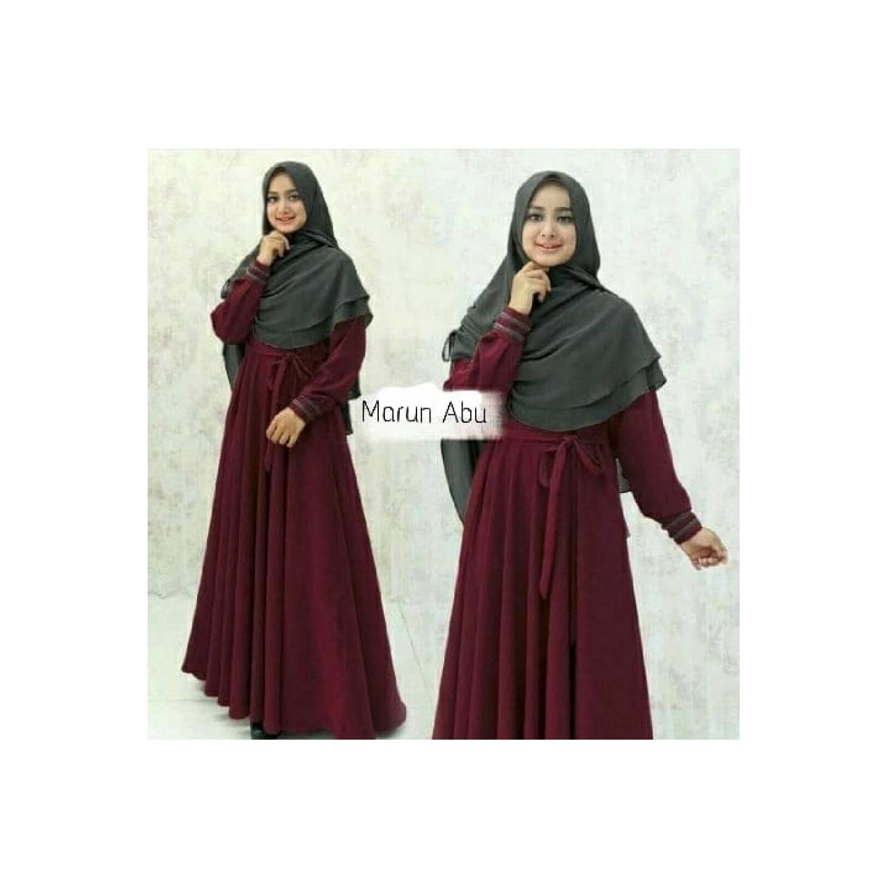 baju muslim pesta gamis yunmina aneka warna 2 dress maxi hijab trendy