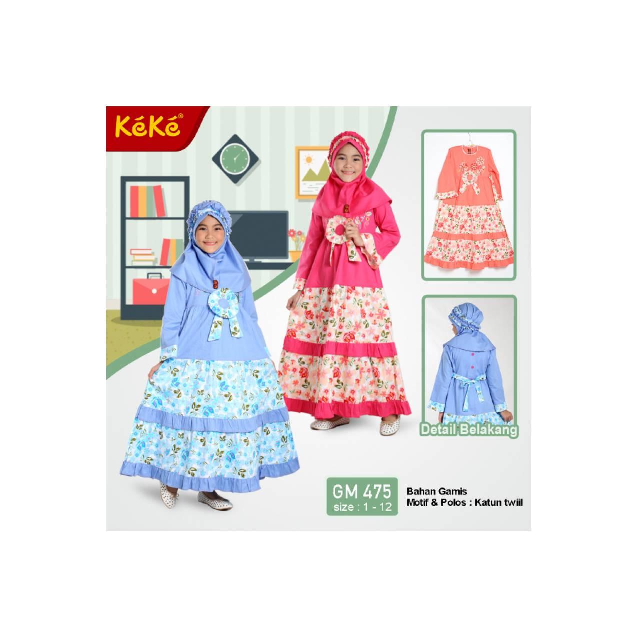 BAJU MUSLIM ANAK / GAMIS ANAK KEKE GM 466 atau GM 475 SIZE 11