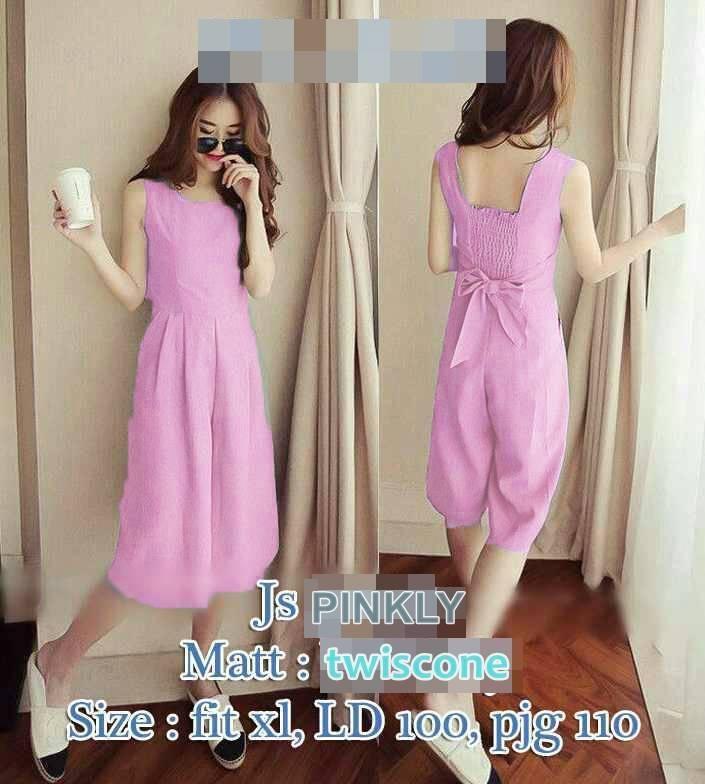 AG Apparel Jumpsuit Wanita Pinkly Pink / Dress Muslimah / Hijab Muslim / Gamis Syari / Baju Muslim / /Atasan Murah / Fashion Muslim / Fashion Maxi / Setelan Muslim / Atasan Muslimah / Gamis Fashion / Outer Kalani / Kemeja Shinta / Dress Wanita