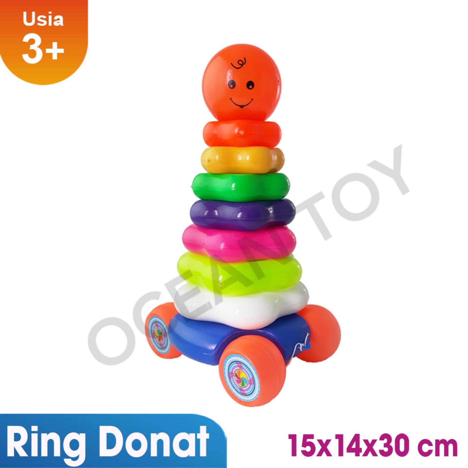 Mainan Bayi Ring Donat Smile Full Color Mainan Edukasi Anak - OCT515