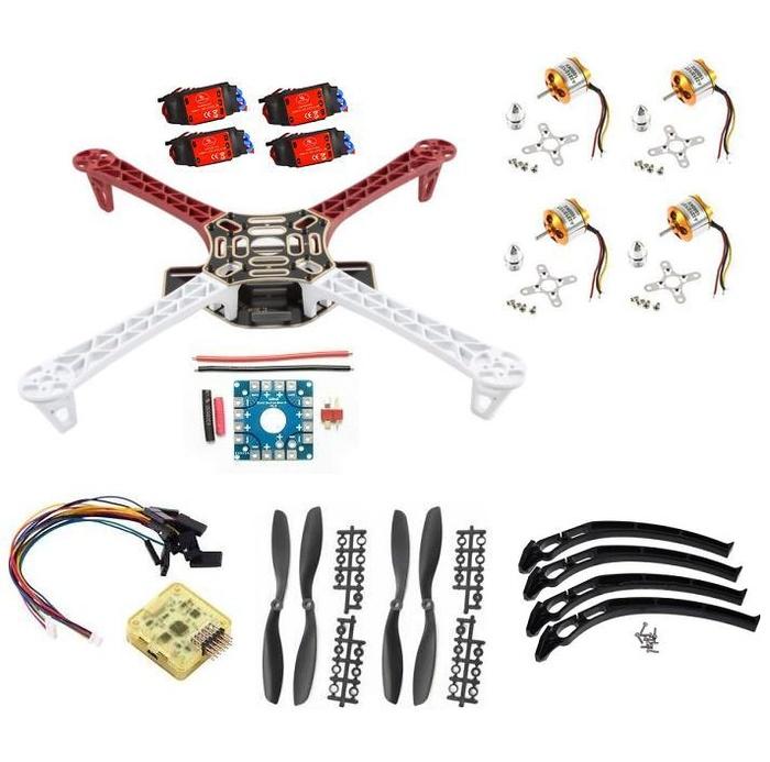 Hadiah ulang tahun F450 Quadcopter Kit Frame Open Pilot CC3D A2212 1000KV 30A ESC