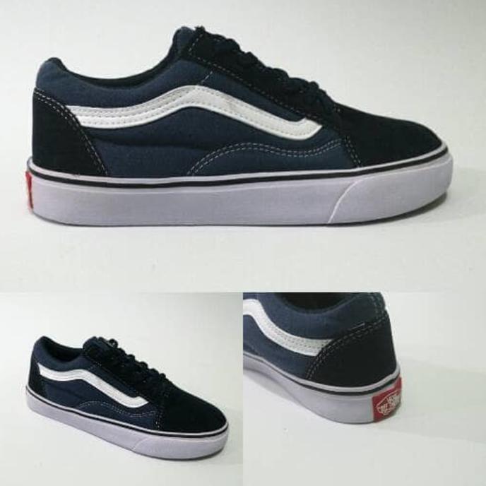Sepatu Vans Old Skool Blue Navy Grade Ori - Bdugec