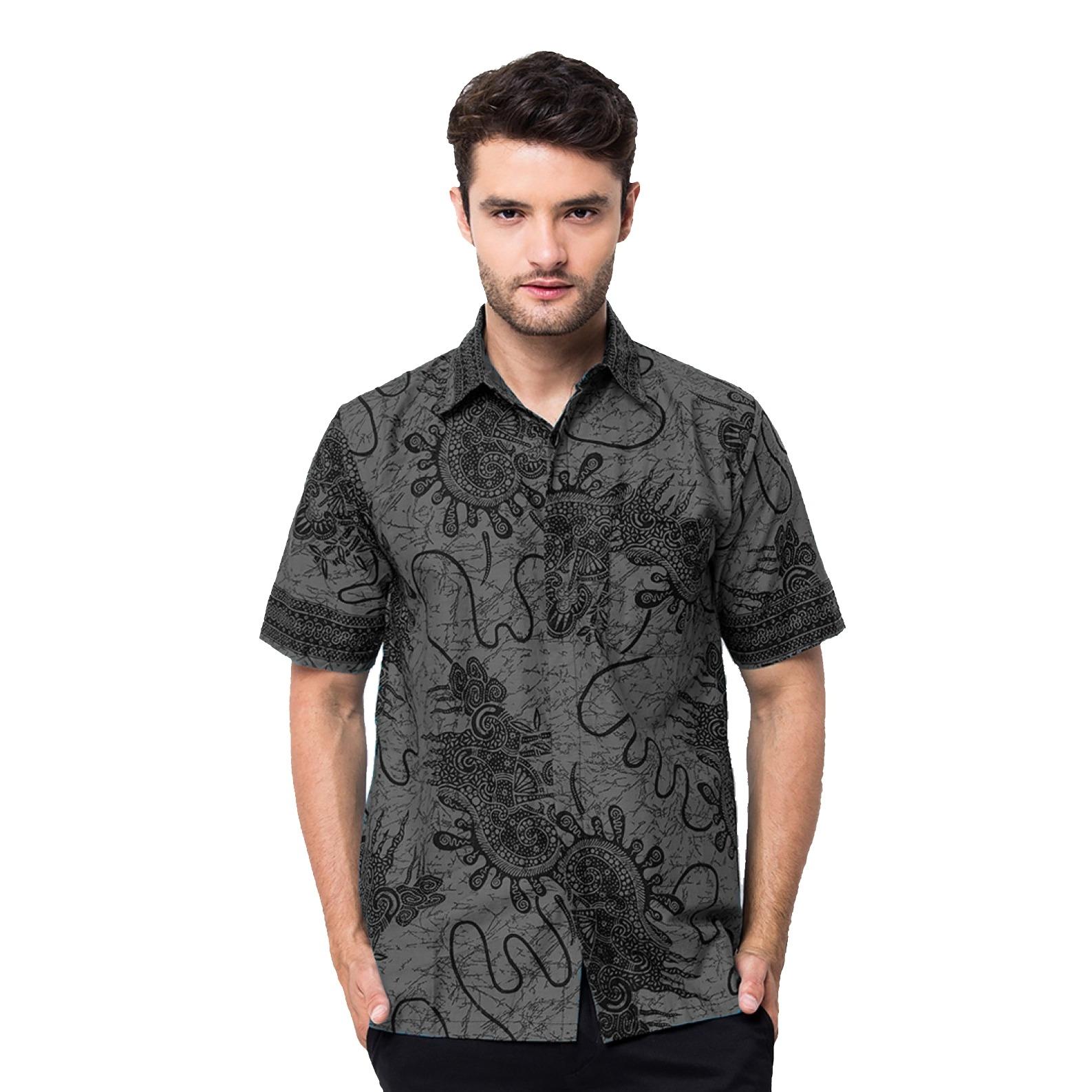 Kemeja Batik Pria Terbaik & Terbaru Baju Kemeja Batik pria Lengan Pendek Bahan Katun