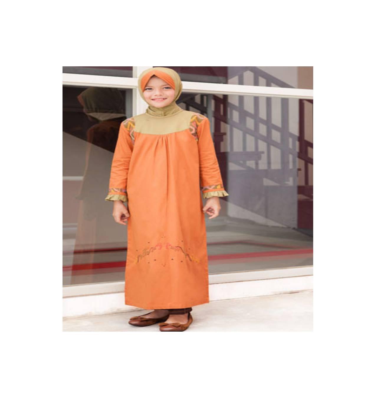 Azka Sarimbit V4 Gamis Anak Gask14 - Bata