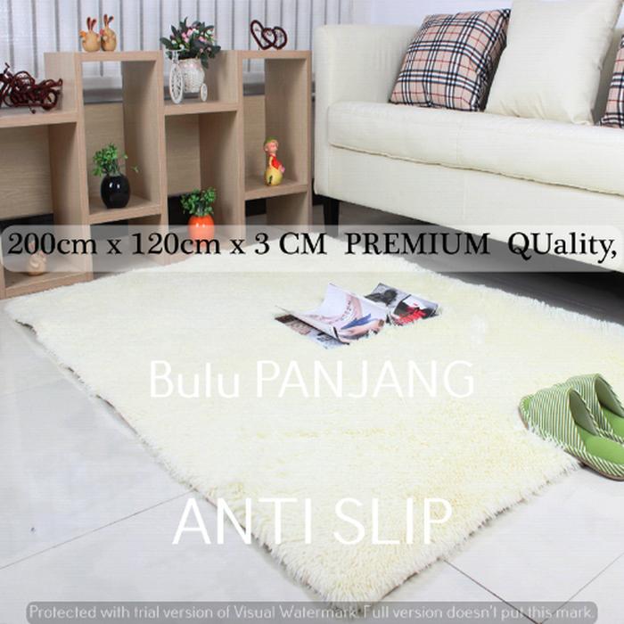 KARPET BULU KOREA 2 METER X 1.2 METER Putih Salju
