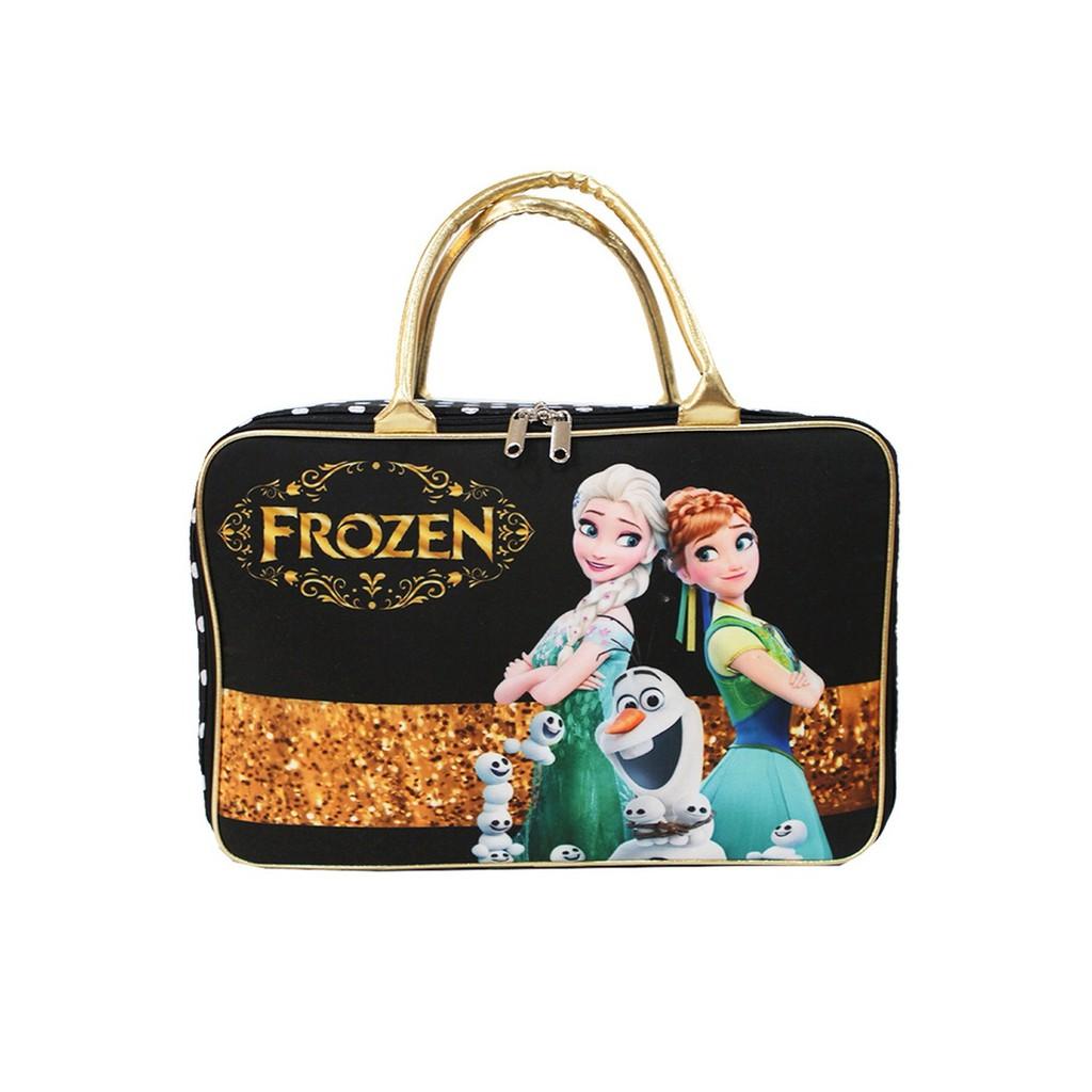 Tas Travel Bag Koper Kanvas Renang Kotak Anak Dewasa Frozen Fever Elsa - Gdvmbg