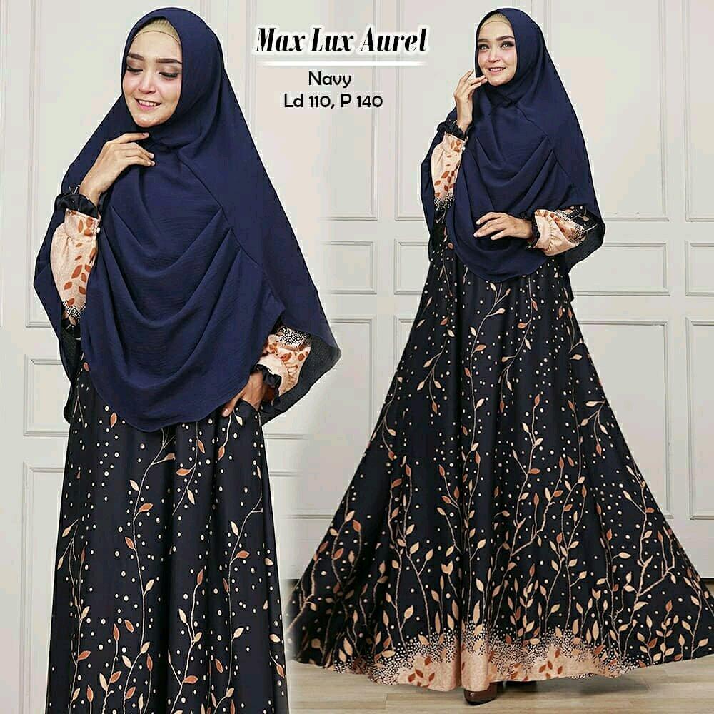GAMIS MAX-LUX AUREL REAL PIC MAXI TREND GAMIS MURAH SYARI KHIMAR BAJU MUSLIM WANITA FASHION WANITA di lapak almellshopp almellshopp