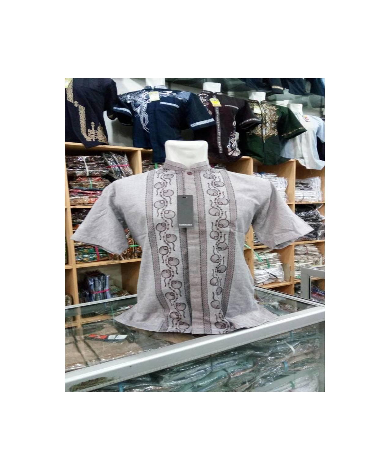 baju koko lengan pendek halus bordir