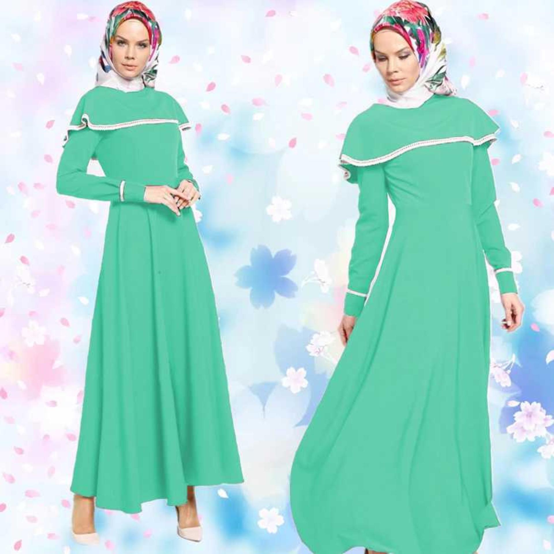 Long dress Gamis Maxi variasi Renda tangan Panjang - Vinka