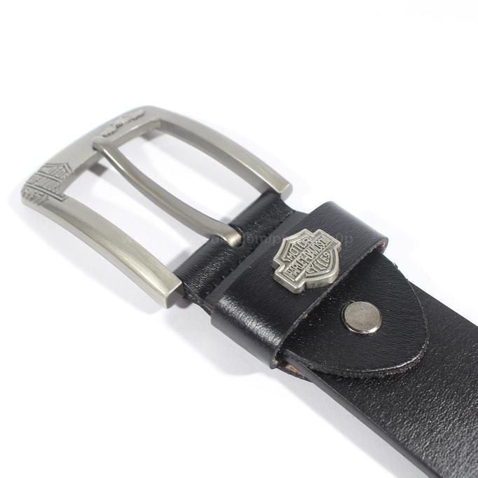 IKAT PINGGANG KULIT HARLEY DAVIDSON HD1 BLACK GESPER HIGH QUALITY - HJDF