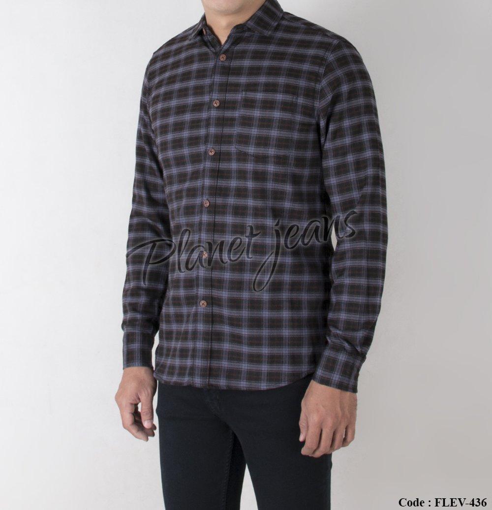 kemeja flanel pria slimfit lengan panjang dan kemeja motif kotak bahan flannel slim fit cowok flev-436 di lapak Planet Jeans planetjeans