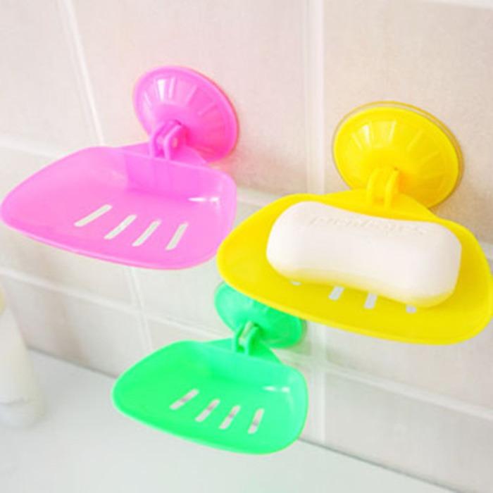 Anabelle Plastic Sucker Draining Soap Gantungan Tempat Sabun Tanpa Paku Simple