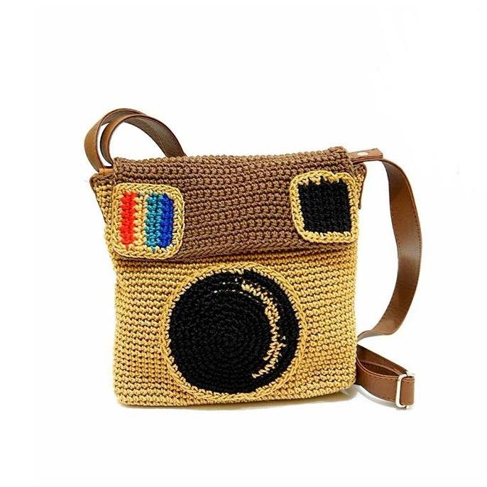 Jece Craft Tas Rajut Selempang Instagram - Coklat