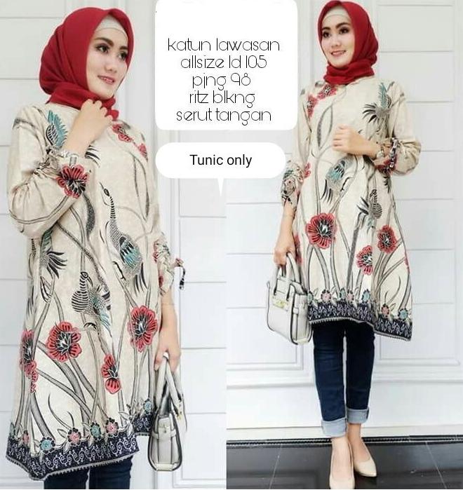 Tunik batik kantor wanita 10